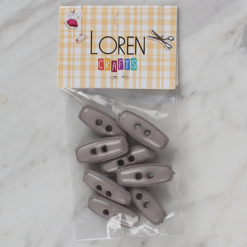 Loren Crafts gri 8'li çoban düğmesi - 93